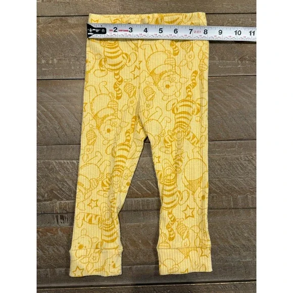 Disney Winnie the Pooh Yellow Ribbed Top & Leggings Set – Size 18‎ Months - Picture 11 of 12